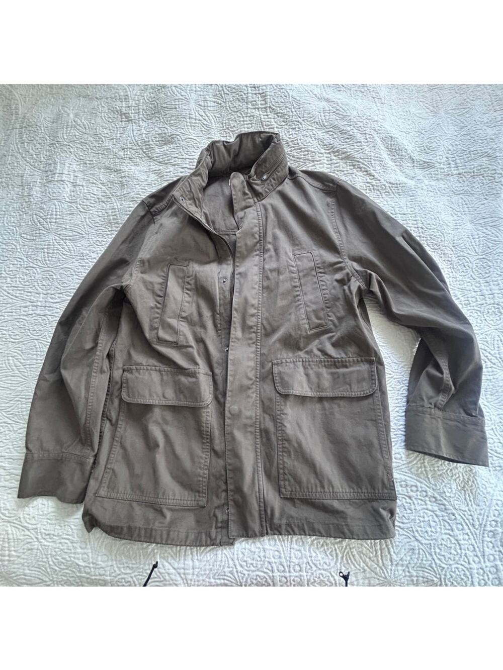 Madewell Olive Green Heavy Cotton Jacket with Hood, women's Medium